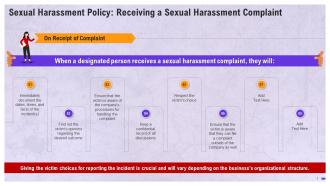 Anti Sexual Harassment Policy Receiving A Complaint Training Ppt