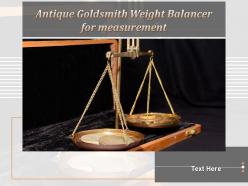Antique goldsmith weight balancer for measurement