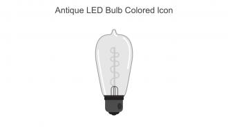 Antique LED Bulb Colored Icon In Powerpoint Pptx Png And Editable Eps Format