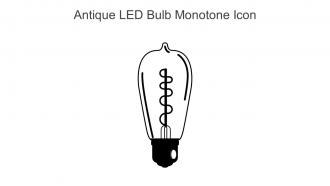 Antique LED Bulb Monotone Icon In Powerpoint Pptx Png And Editable Eps Format