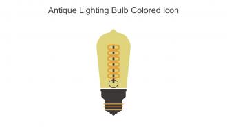 Antique Lighting Bulb Colored Icon In Powerpoint Pptx Png And Editable Eps Format