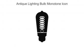Antique Lighting Bulb Monotone Icon In Powerpoint Pptx Png And Editable Eps Format