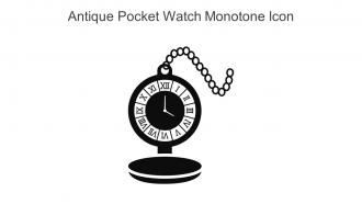 Antique Pocket Watch Monotone Icon In Powerpoint Pptx Png And Editable Eps Format