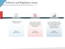 Antitrust and regulatory issues business purchase due diligence ppt infographics