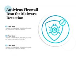 Antivirus firewall icon for malware detection
