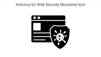 Antivirus For Web Security Monotone Icon In Powerpoint Pptx Png And Editable Eps Format