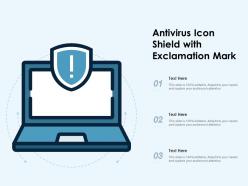 Antivirus icon shield with exclamation mark
