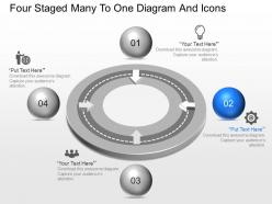 Ao four staged many to one diagram and icons powerpoint template