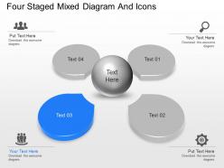Ap four staged mixed diagram and icons powerpoint template