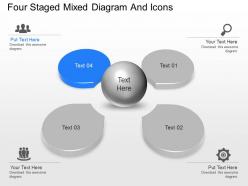 Ap four staged mixed diagram and icons powerpoint template