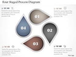 Ap four staged process diagram powerpoint template