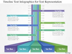 Ap Timeline Text Infographics For Text Representation Powerpoint Template