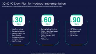 Apache Hadoop 30 60 90 Days Plan For Hadoop Implementation Ppt Graphics