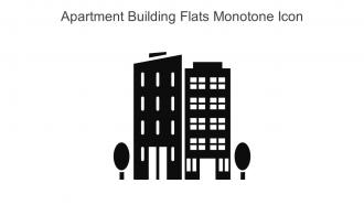 Apartment Building Flats Monotone Icon In Powerpoint Pptx Png And Editable Eps Format