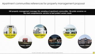 Apartment Communities References For Property Management Proposal Ppt Powerpoint Styles Slide