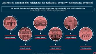 Apartment Communities References For Residential Property Maintenance Proposal