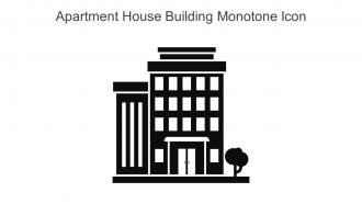 Apartment House Building Monotone Icon In Powerpoint Pptx Png And Editable Eps Format
