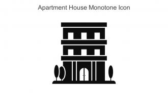 Apartment House Monotone Icon In Powerpoint Pptx Png And Editable Eps Format