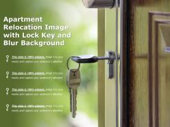 Apartment relocation image with lock key and blur background