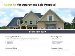 Apartment sale proposal powerpoint presentation slides