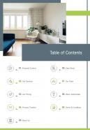 Apartment Sale Proposal Table Of Contents One Pager Sample Example Document