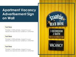 Apartment vacancy advertisement sign on wall