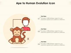 Ape to human evolution icon