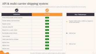 API And Multi Carrier Shipping System Parcel Delivery Company Profile Ppt Information