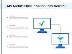 API Architecture Icon For Data Transfer