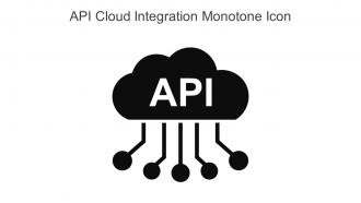 API Cloud Integration Monotone Icon In Powerpoint Pptx Png And Editable Eps Format