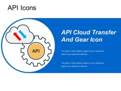 Api cloud transfer and gear icon