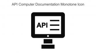 API Computer Documentation Monotone Icon In Powerpoint Pptx Png And Editable Eps Format