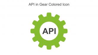 API In Gear Colored Icon In Powerpoint Pptx Png And Editable Eps Format