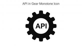API In Gear Monotone Icon In Powerpoint Pptx Png And Editable Eps Format