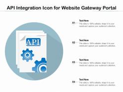 API Integration Icon For Website Gateway Portal