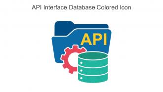 API Interface Database Colored Icon In Powerpoint Pptx Png And Editable Eps Format