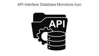 API Interface Database Monotone Icon In Powerpoint Pptx Png And Editable Eps Format