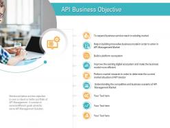 Api management market api business objective ppt powerpoint presentation ideas gallery