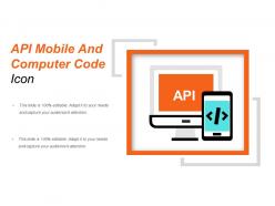 Api mobile and computer code icon