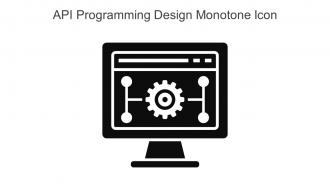 API Programming Design Monotone Icon In Powerpoint Pptx Png And Editable Eps Format