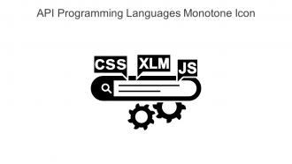 API Programming Languages Monotone Icon In Powerpoint Pptx Png And Editable Eps Format