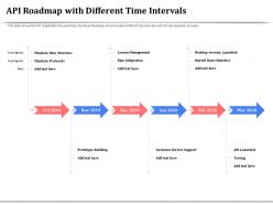 Api roadmap with different time intervals oct 2019 to march 2020 ppt inspiration
