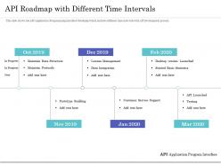 Api roadmap with different time intervals ppt infographics