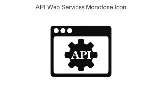 API Web Services Monotone Icon In Powerpoint Pptx Png And Editable Eps Format