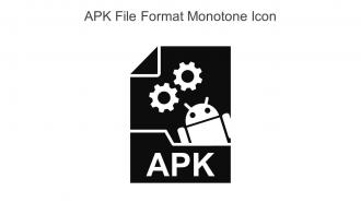 APK File Format Monotone Icon In Powerpoint Pptx Png And Editable Eps Format