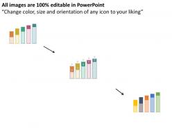 App bar graph and percentage for new marketing strategy flat powerpoint design