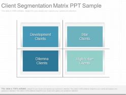 App client segmentation matrix ppt sample