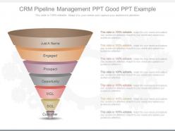App crm pipeline management ppt good ppt example