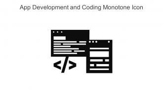App Development And Coding Monotone Icon In Powerpoint Pptx Png And Editable Eps Format