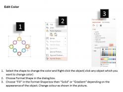 App eight staged cyclic chart for business process flat powerpoint design